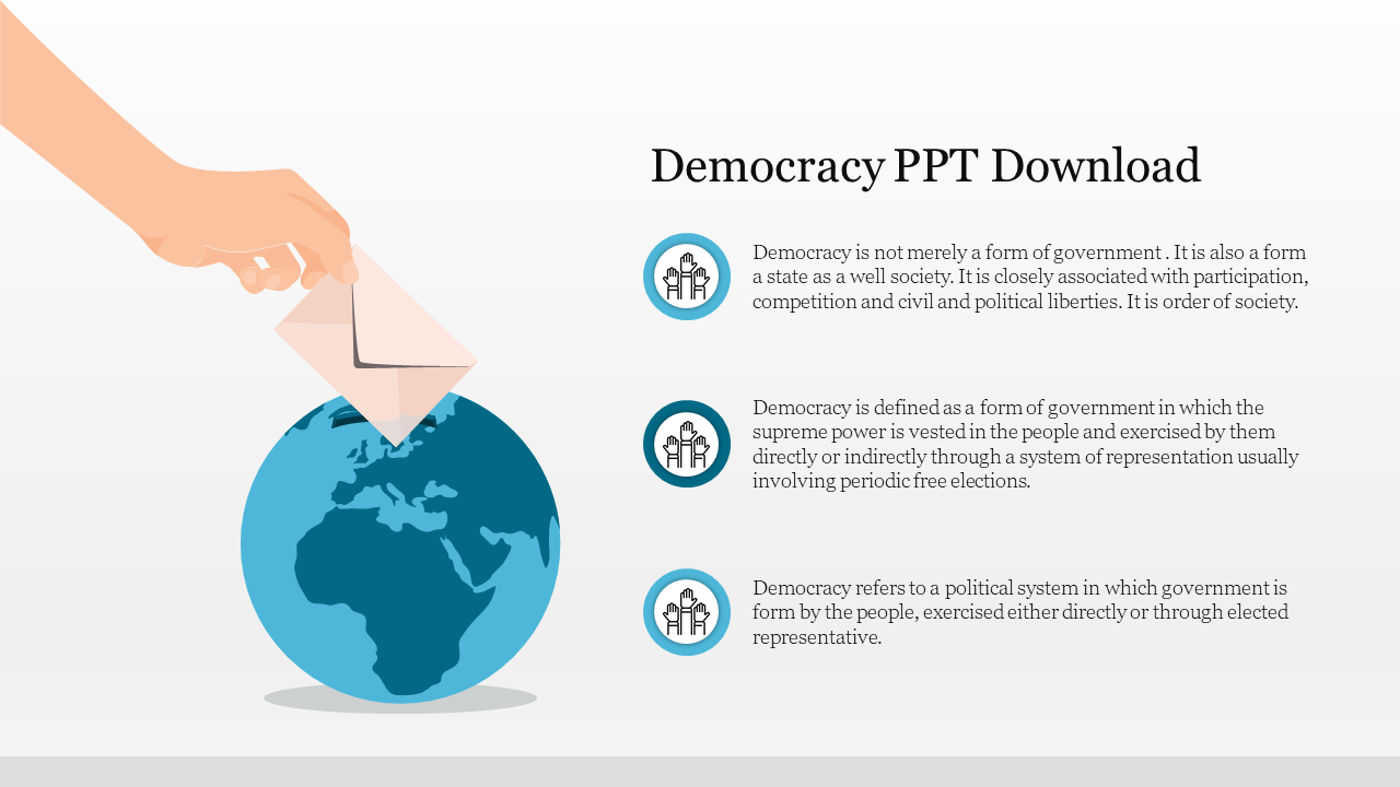 Premium Editable Democracy PPT Download Presentation